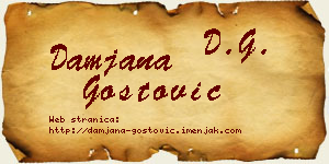 Damjana Gostović vizit kartica